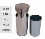 GESSERIT K 310 Inox Mirror 40 liter Utcai szemetes